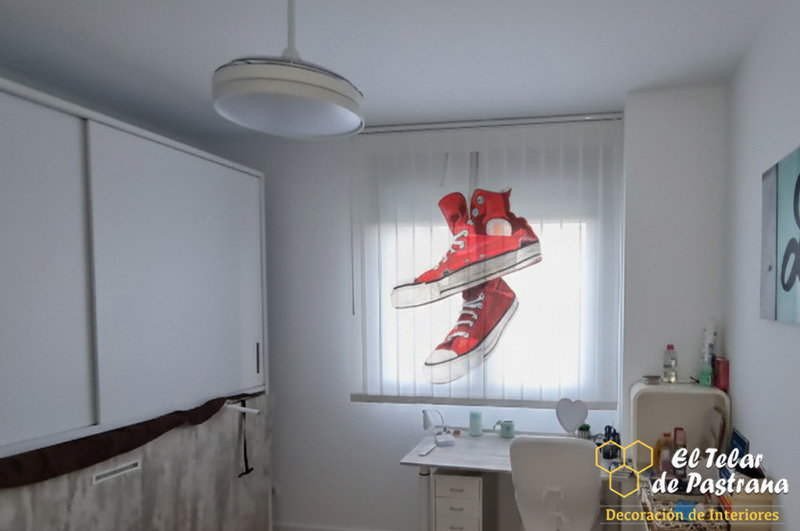 Ambiente dormitorio juvenil Cortina vertical juvenil