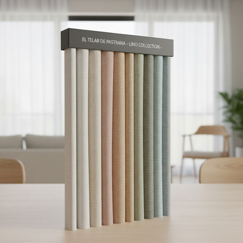 Muestrario tejido tipo lino