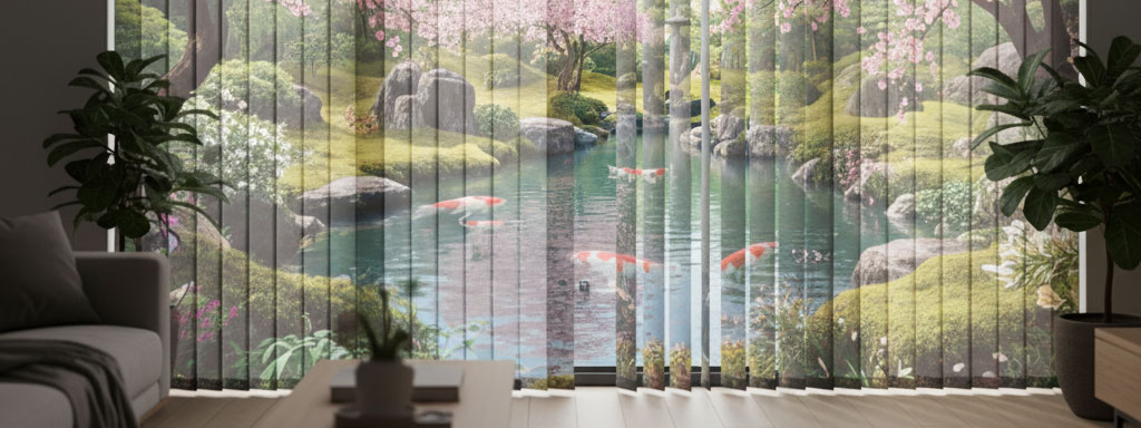 Cortina vertical impresion digital