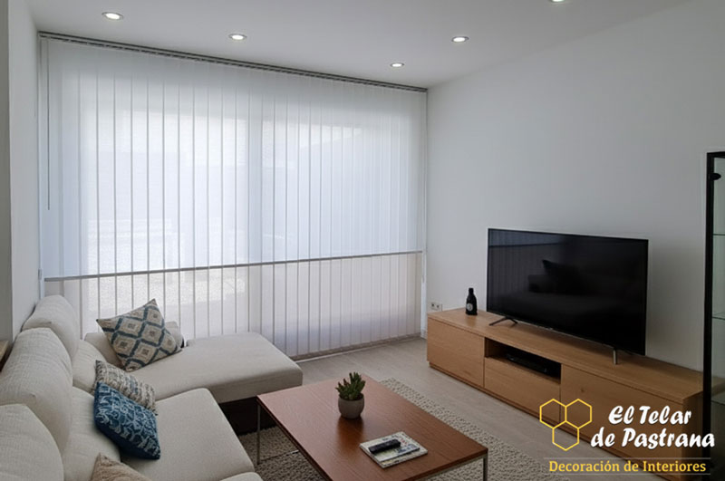 Cortina vertical tejido trnalucido de destiny decor