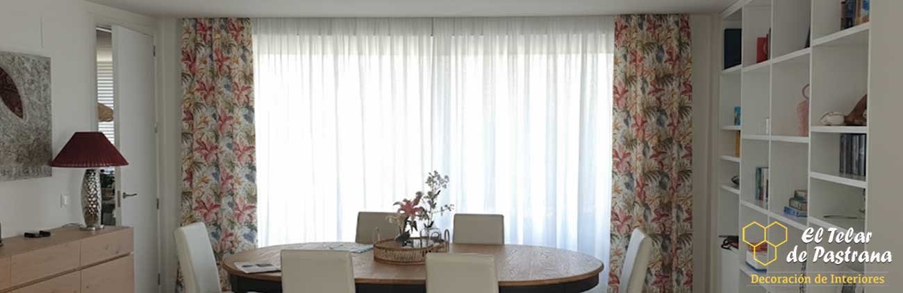 Banner de cortinas con sistema frunce: servicio a medida y taller artesano en Madrid