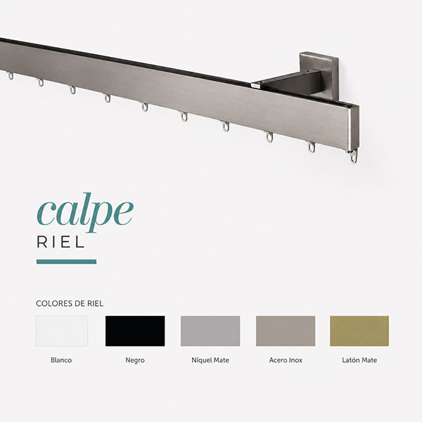 Colores disponibles para riel Calpe