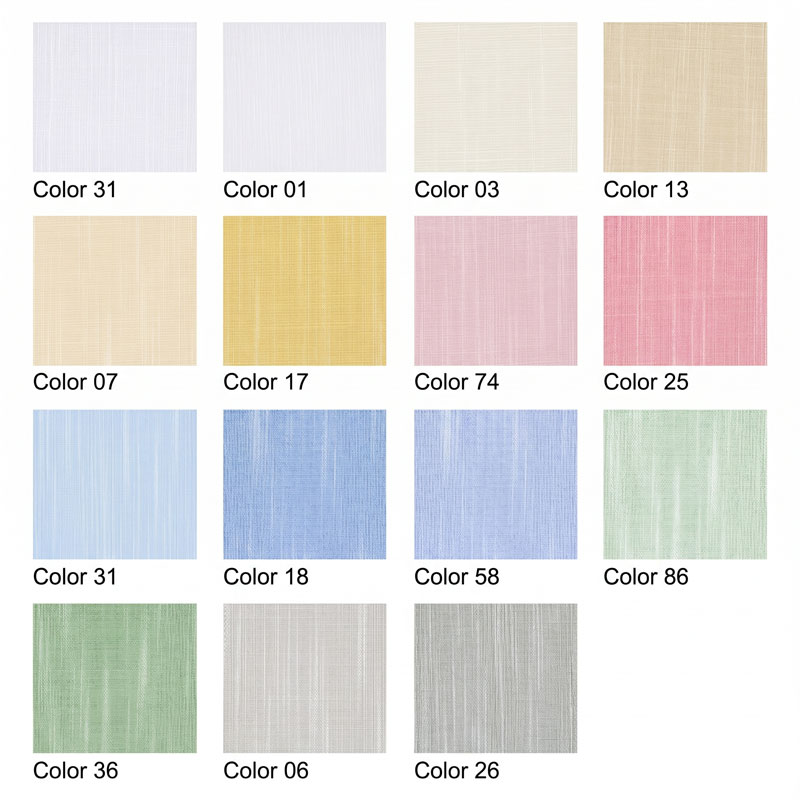 Colores disponibles estor Santung