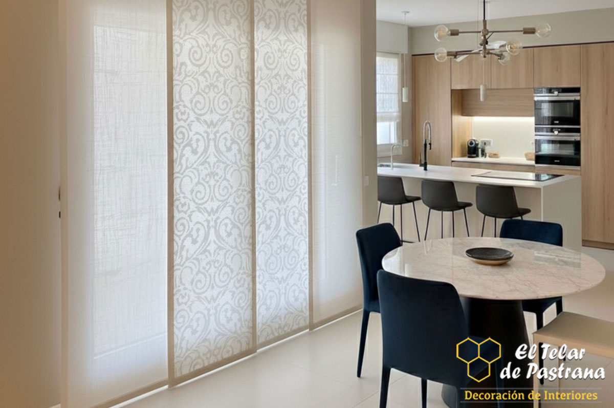 Panel estampado damasco en Tetuán