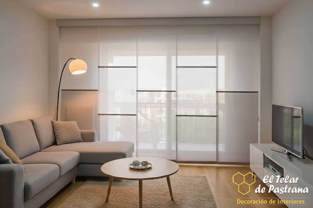 Paneles en salón diseño varillas