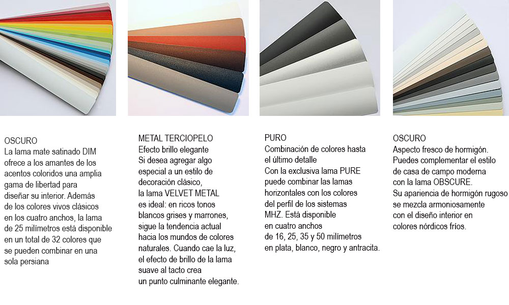 VENICIANASALUMINIO SUS COLORES