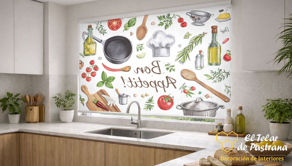 Estor con impresión digital