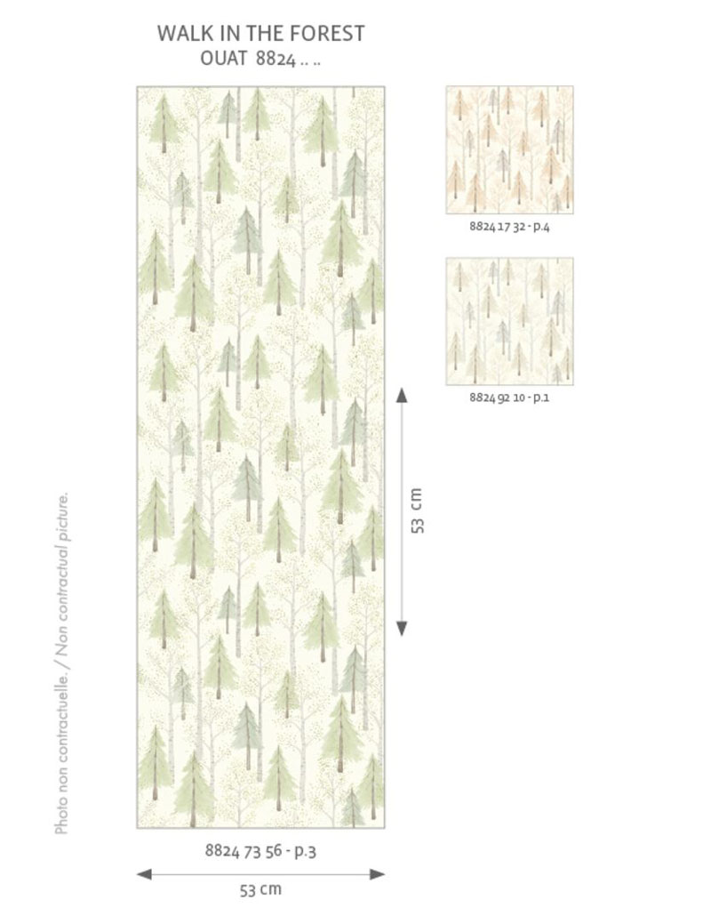 Rapport bosque detalle case del papel pintado bosque
