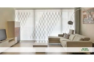 cortinas de lamas verticales con formas
