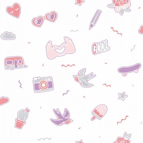 GIRL POWER PIN'S ME ROSE DOUX/PARME/GRIS