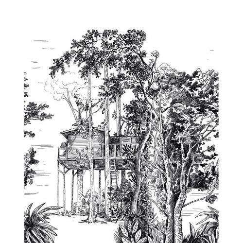 mural The Garden Shed Noir