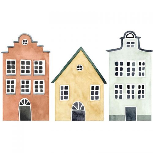 Kit de stickers Little houses spray up