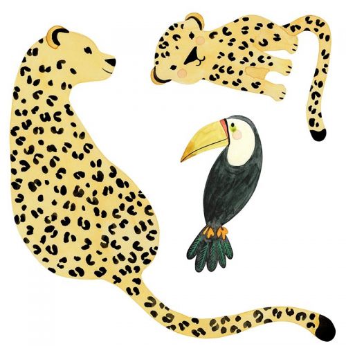 Kit de stickers infantil Wild life spray up