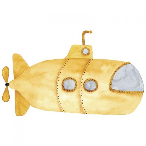 stickers infantil Yellow submarine spray up