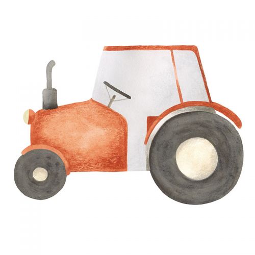 Decoración stickers tractor rojo 88618617