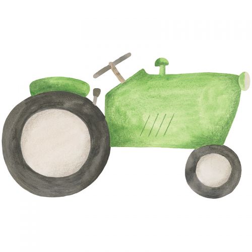 Decoración stickers tractor verde