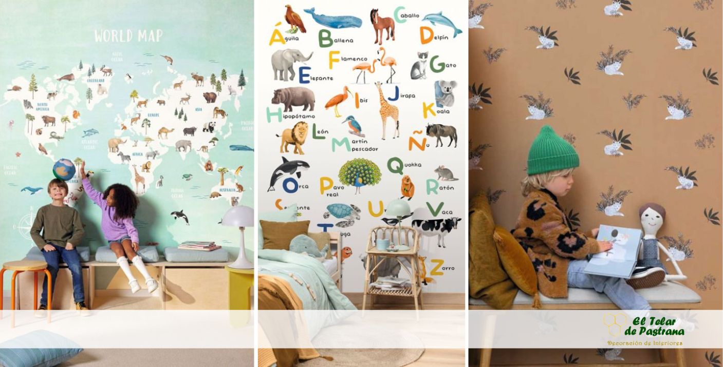 Papeles pintados para las habitaciones infantiles 